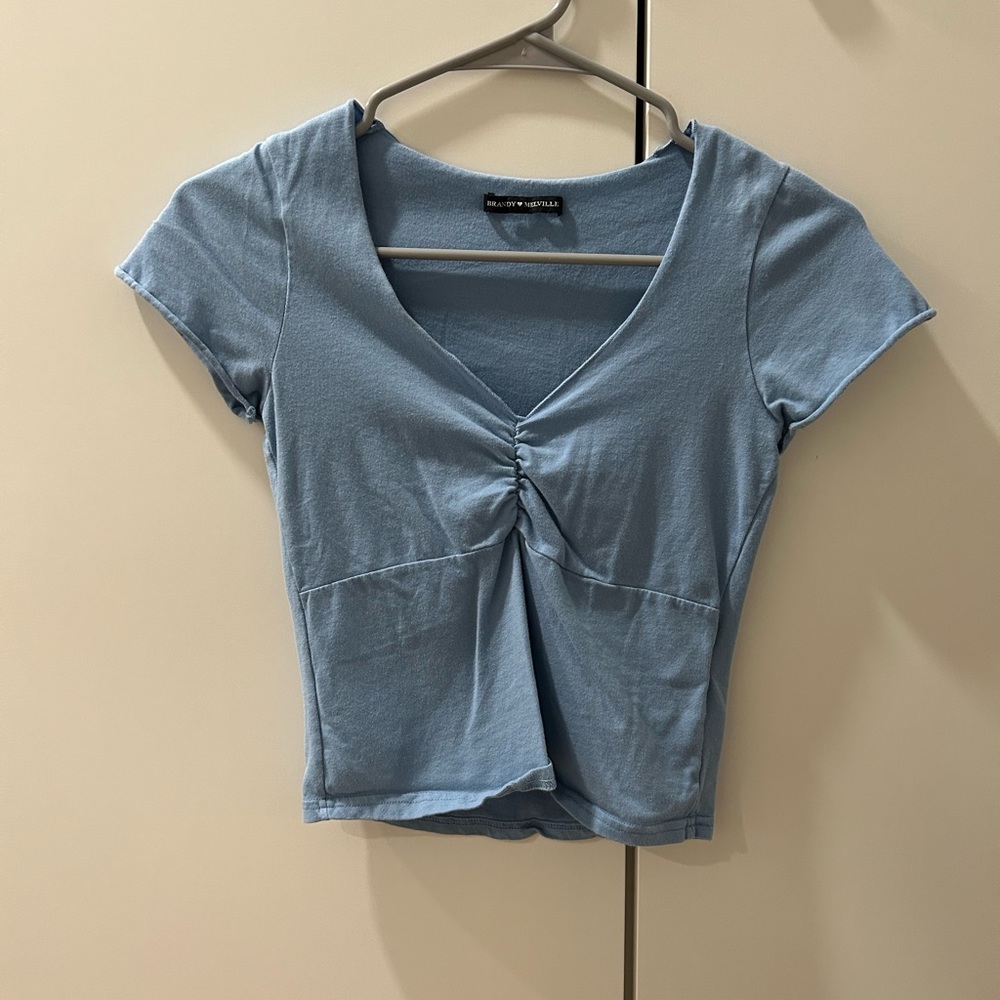 Brandy Melville blue cropped t-shirt